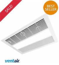 Ventair Sahara Bathroom 4 in 1 unit with Exhaust Fan, LED Light, Fan Heating & Cooling White SAH31WH
